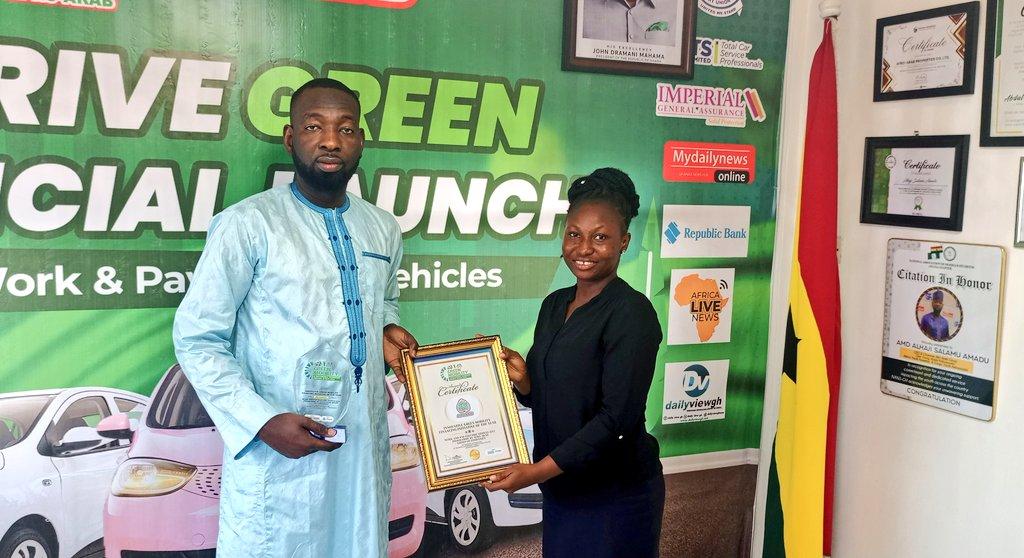 Afro-Arab Group’s Work and Pay EV Programme Earns Recognition for Green Mobility Innovation