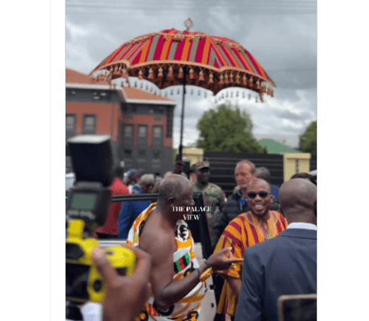 VIDEO: Otumfuo Osei Tutu II Arrives in South Africa for 69th Independence Day