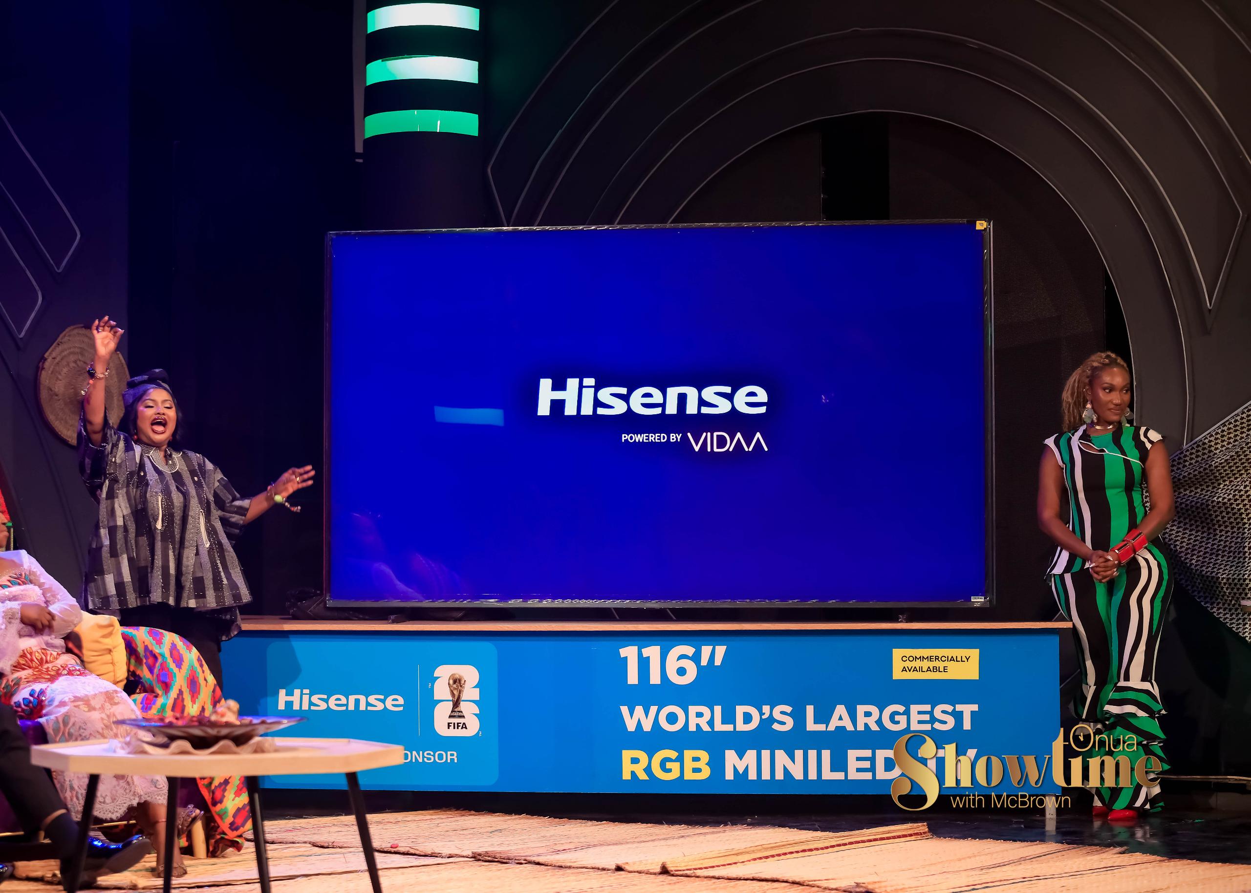 Hisense Ghana Unveils 116-Inch UX TriChroma RGB MiniLED TV on Onua Showtime