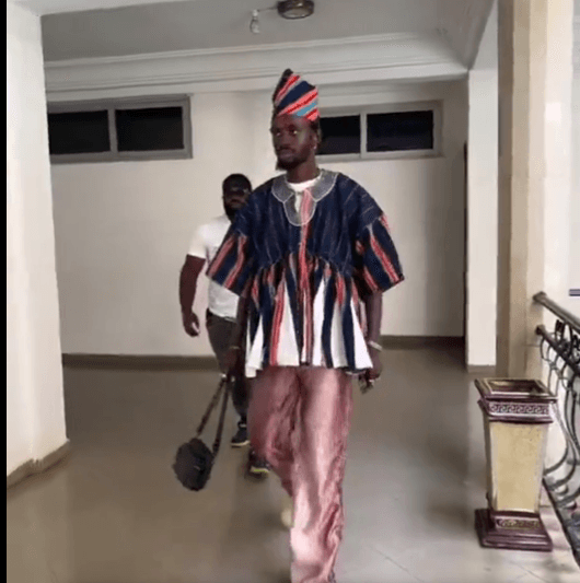 Black Sherif Turns Heads with Striking Fugu Day Outfit