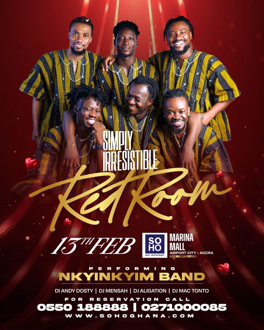 Accra Set for Romantic Night with Nkyinkyim Band’s upcoming Performance at SOHO(Marina Mall)