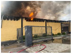 Fire Destroys School Feeding Facility at Nintin R/C Primary School
